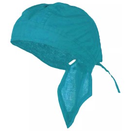 BCAH Blue Bandana Headwrap Skull Cap Do Rag Motorcycle Doo Du Dew Hair Scarf Cotton