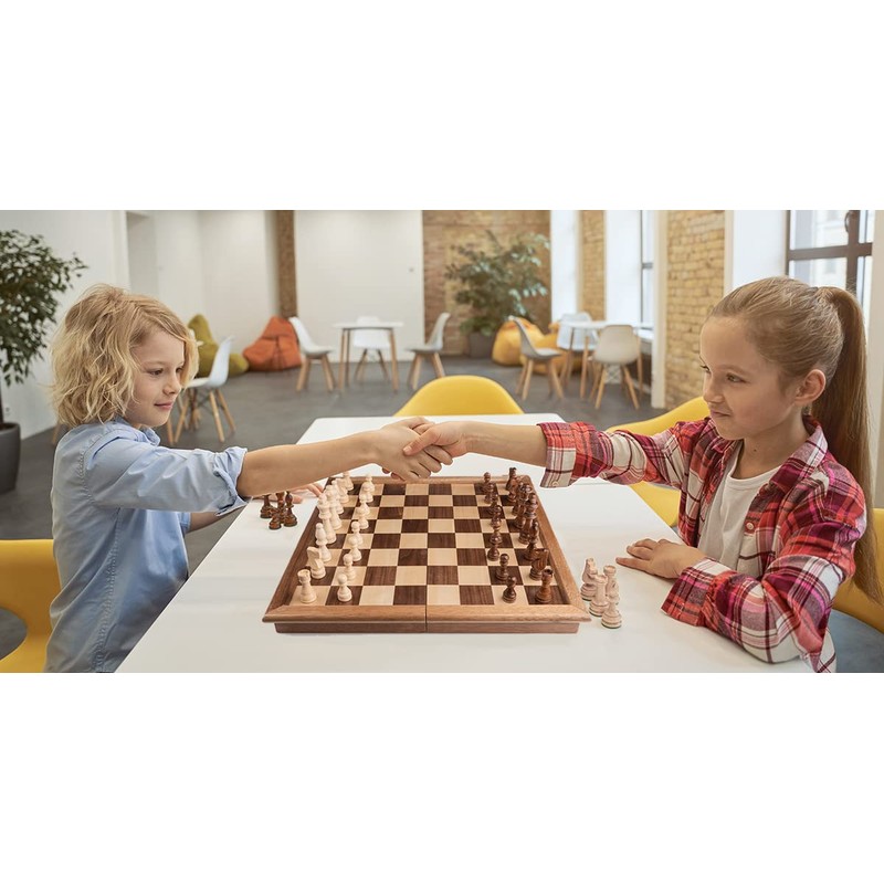 Chess Armory Wooden Chess Set – 17-Inch Large Chess Board