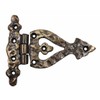 The Metal Magician Antique Brass T-Strap Hinges, Pack of 4