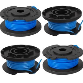Ershengsan 4 PCS Strimmer Spool Compatible with Ryobi One+ AC14RL3A, Olt1832 Rac124, Strimmer Line Replacement for Ryobi 18V 24V 40V Strimmer, 1.65mm Autofeed Replacement Strimmer Spool,Length 3,35m