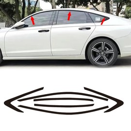 Window Trim Chrome Delete Blackout Overlay Kit Pre-Cut Vinyl Compatible for Honda Accord 11th Gen 2023-2024, dewo5447