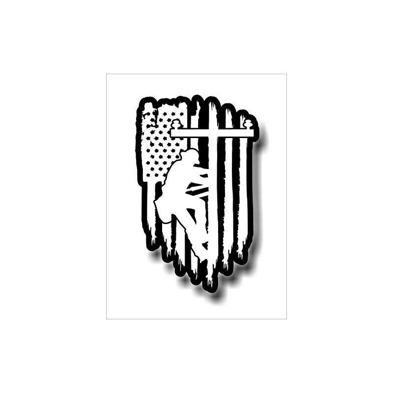 Lineman Linesman Electrical Power Line Pole American Flag Tech Sticker