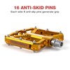 PINNAMAX Bicycle Pedals, CNC Aluminium, 9/16 Inch, Non-Slip Platform, 3
