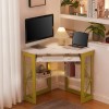 Vecelo Home Office Table Corner Desk Laptop Computer Table Keyboard
