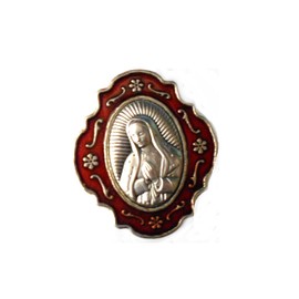 Rosary Case with Red Enamel Our Lady Of Guadalupe Rosary
