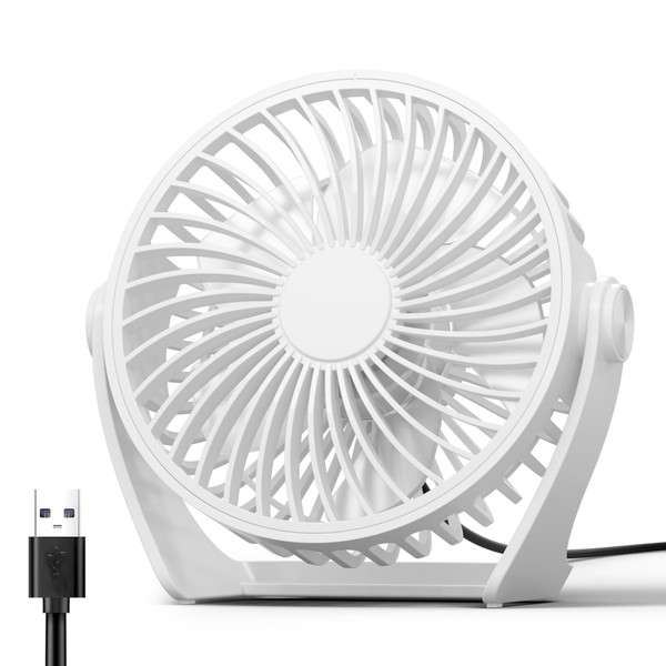 Edvision USB Desk Fan, 5 Inch Small Portable Fan, 3