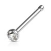 FIFTH CUE Cubic Zirconia Press Fit Nose Bone Stud Titanium