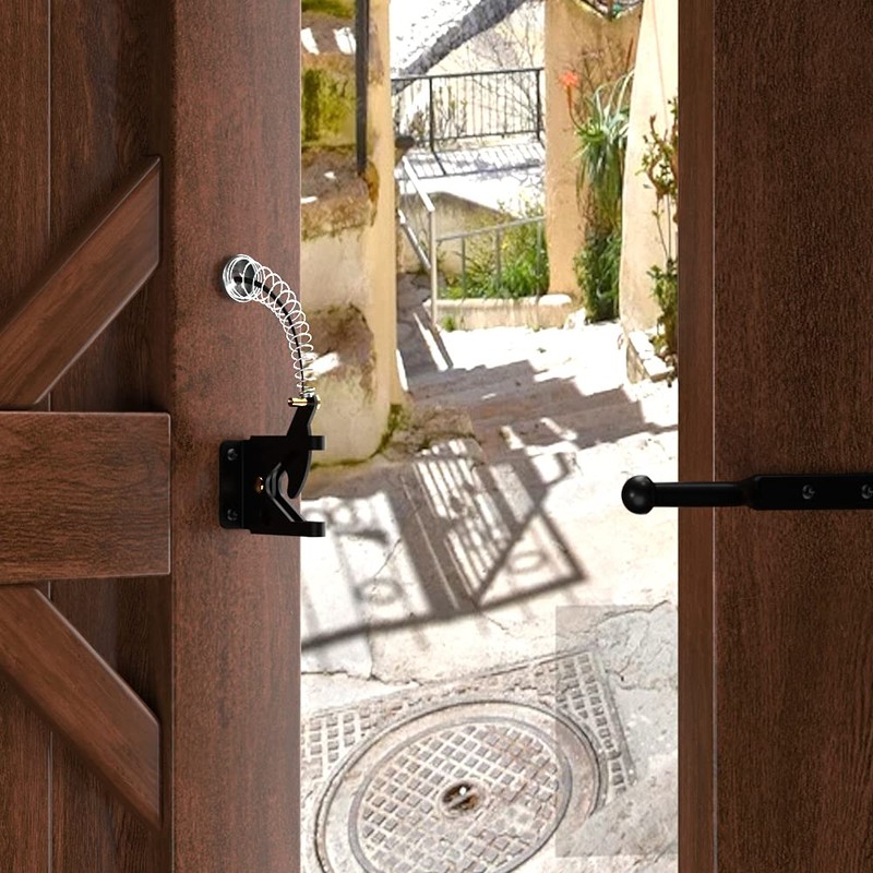 skysen 2 Pack Self Locking Fence Gate Latch Carbon Steel