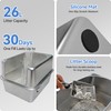 Aothey Stainless Steel Litter Box with Metal Lid and Scoop