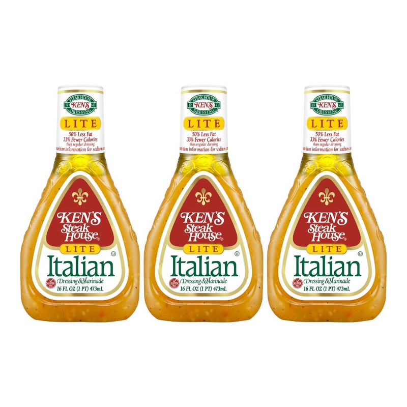 Ken's Steak House Lite Italian Dressing & Marinade, 16 Fl