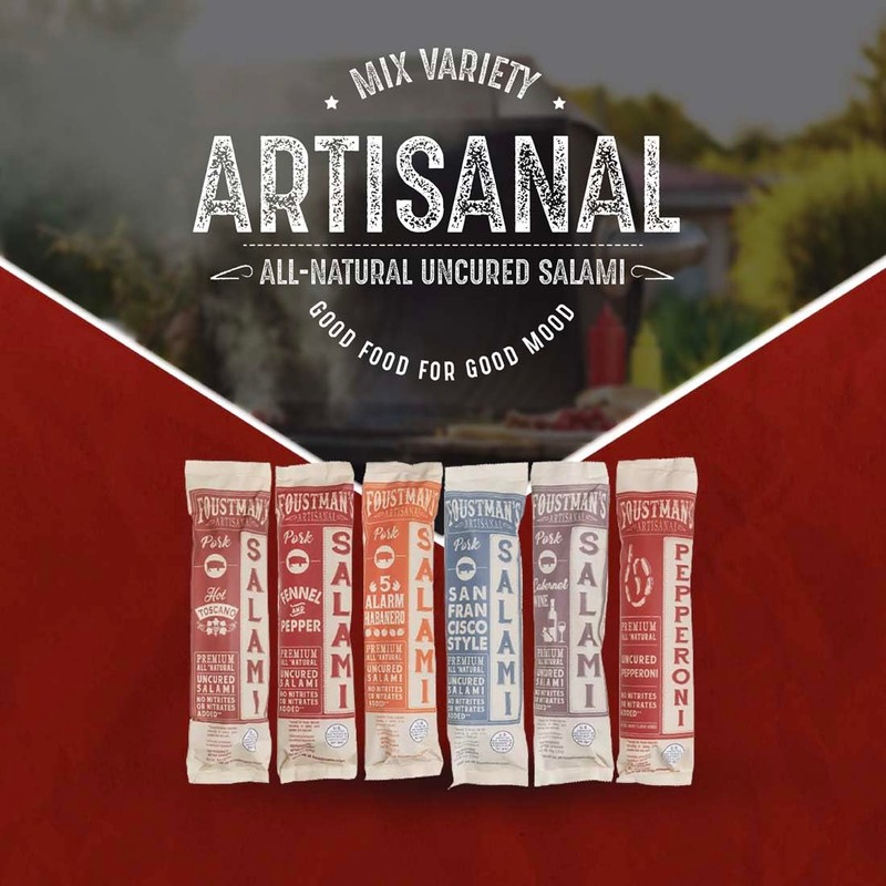 Foustman's Salami Mix Variety Artisanal, Includes Nitrate-Free, Naturally Cured, Gluten-Free,