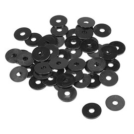 sourcing map Nylon Flat Washers 15mm OD 4mm ID 1mm Thickness for Faucet Pipe Water Hose, Pack of 50