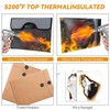 5200°F Fireproof Document Bag with Lock,Upgraded Fireproof Bag with Zipper/Reflective