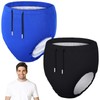 2 Pcs Reusable Adult Swim Diapers Waterproof, Black,Blue, S