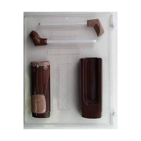 Golf Bag and Two Golf Clubs Open Pour Box Style