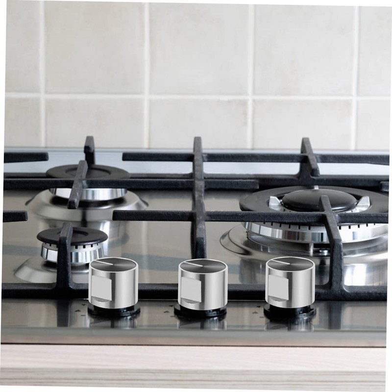 Mipcase 4pcs Metal Gas Stove Knobs Ergonomic Control Replacement for