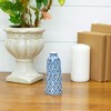 Sea Island Square Monument Glossy Blue and White 5 inch
