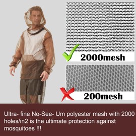 Aventik Mosquito Jacket Mosquito Pants Mosquito Suit No-See-Um Mesh, Super Light, Keep Safe Cool, UV Protection