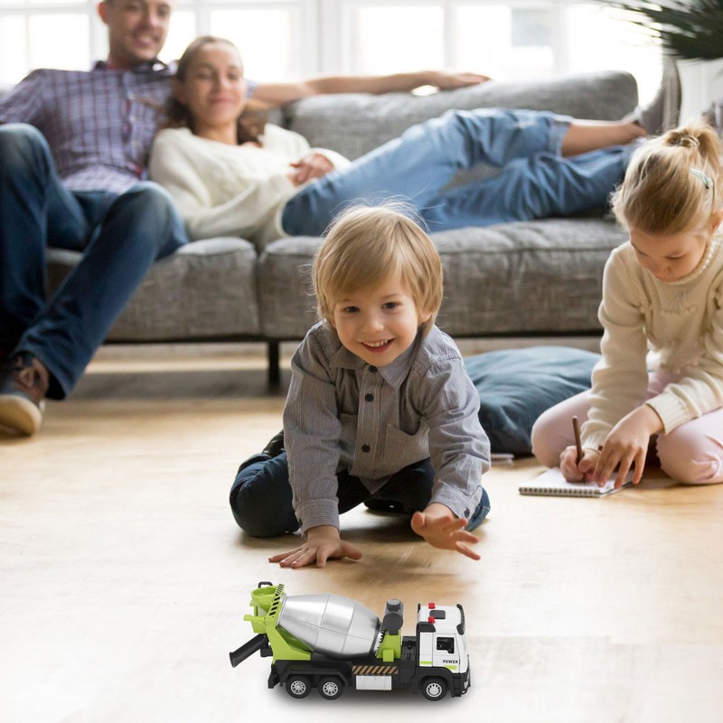 Cement Mixer Toy Truck 1:32 Alloy Pull Back Design Construction