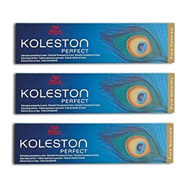 3x Wella Koleston Perfect 2/0 Schwarz Haarfarbe Coloration - 60ml