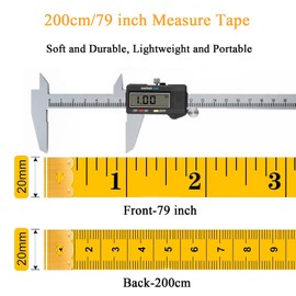 Suiyeejan Tape Measure Body 300 cm / 120 Inches, Tape Measure for Sewing, Soft Double Scale, Flexible Tape Measure, Tailor Measuring Tape for Households, Craftsmen Tailors