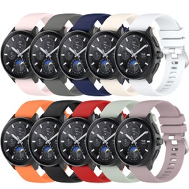 FitTurn 10-Pack Bands Compatible with Xiaomi Watch S3 Smart Watch Bands Replacement Quick Release Waterproof Soft Straps Washable Straps Wristbands Accessoy Sports Bracelet Watch Band Strap