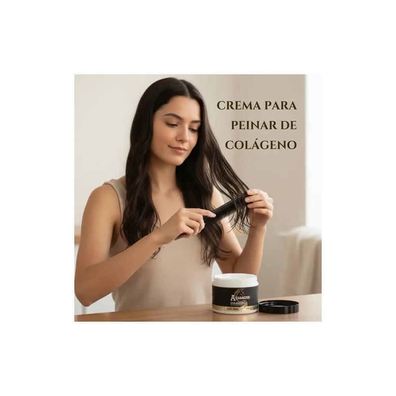Crema Para Peinar Azabache Con Colágeno Y Biotina