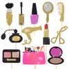 Glitter Make up Cupcake Toppers Bachelorette Party Cupcake Picks Bridal