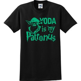 Yoda is My Patronus Unisex T-Shirt (S-5X) (X-Large, Fossil Black)