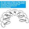 Acrux7 1 Inch Swivel Clasps, 50 Pcs Silver Curved Lobster