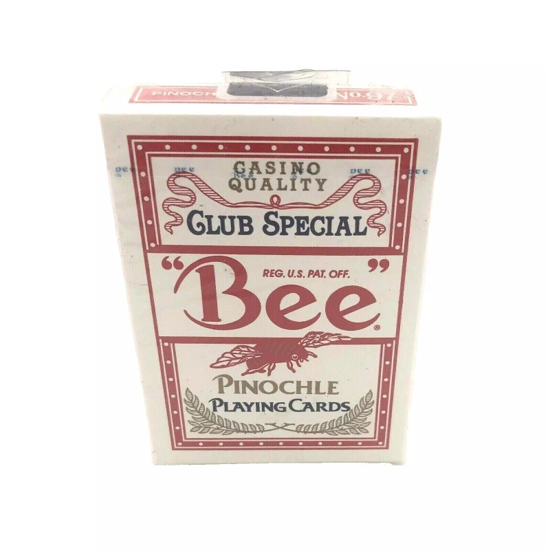Bee 2 Deck Red Blue Rare BEE PINOCHLE OHIO MADE