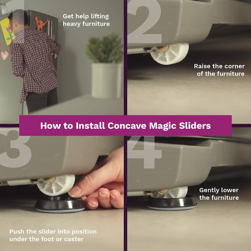 MAGIC SLIDERS L P 4600 4 Pack 2-3/8" Concave Disc