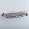 OLDRAINBOW Industrial Wine Rack Wall Mounted with 5 Glass Holder,Wine