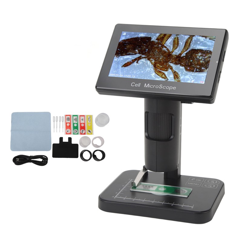 Digital Microscope with 5in IPS Screen USB 1080P 1000X Magnification