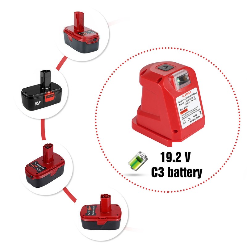 Rechargeable Spotlight Power Tool Lithium Battery Charging Lamp with USB