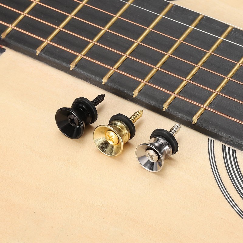 sourcing map Guitar Strap Button Buckle Lock Metal Small End