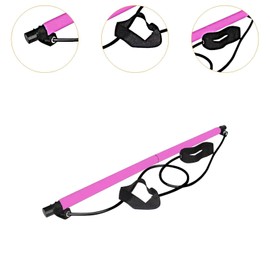 Ronyme Pilates Bar Fitness Tool for Strength Training And Yoga Pull Rod for Compact, Pink