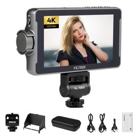 VILTROX DC-550 5.5-Inch Camera Field Monitor, 1920×1080 Full HD, 3D LUT DSLR Video with HDMI Input/Output, Audio Meter, Histogram, Peaking, False Color, Gyroscope Auto Flip