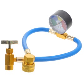 NOLITOY R134A AC Refrigerant Charge Hose, A/C 1/2 Recharge Measuring Kit Can Tap Air Conditioning Pressure Gauge, Fits for Car AC Air Conditioning Refrigerant