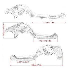 YOUMOTECH Motorcycle CNC Adjustable Folding Extendable Brake Clutch Levers for Suzuki GSX-R 600 1997-2003 GSX-R 750 1996-2003 GSX-R 1000 2001-2004 (Black)