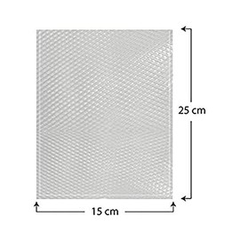 VIRSUS Embossed Vacuum Bags for Vacuum Sealer Food, 105 Micron 15 x 25 cm, Pack of 100