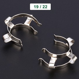 FunChem Metal Clamp, 5 pcs Steel Clip 19 mm Joint Clip #19 Metal Clips for Lab 19/22 Standard Taper Joints Glassware