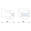 Surface-Mounted Motion Sensor IP44, Suitable for LED