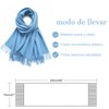Ausein Mantón de Damas, Pashminas Mujer, Bufandas de Cachemira Suave,