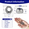Nuts M6 Stainless Steel Nuts, 34 Pieces Hex Nuts, Self-Locking
