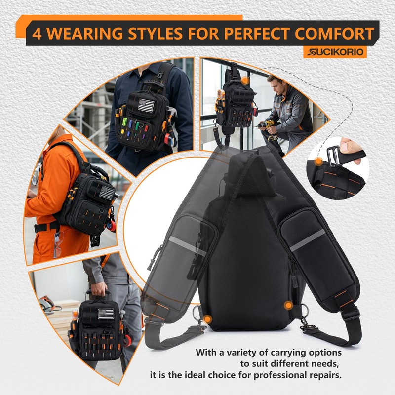 SUCIKORIO Tactical Electrician Tool Pouch Bag Small Compact & Portable