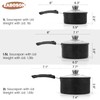 EABOSON Nonstick Saucepan with Lid, 1QT & 1.5QT & 2QT