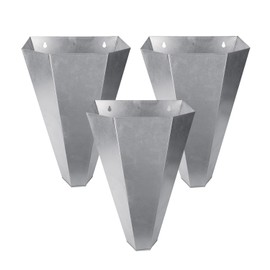 Zylaer Chicken Cone Galvanized Steel Poultry Restraining Cone for Little Turkeys, Broilers, Laying Hens, Birds Not Exceeding 8 Pounds Easy to Clean Chicken Cone for Butchering (3 Pack)