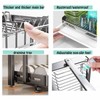HLHHDFC Foldable Dish Rack,Stainless Steel Drain Rack,3 Tier Dish Drying