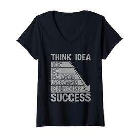 Womens Mindset Motivation Quote for Success and Daily Inspiration V-Neck T-Shirt